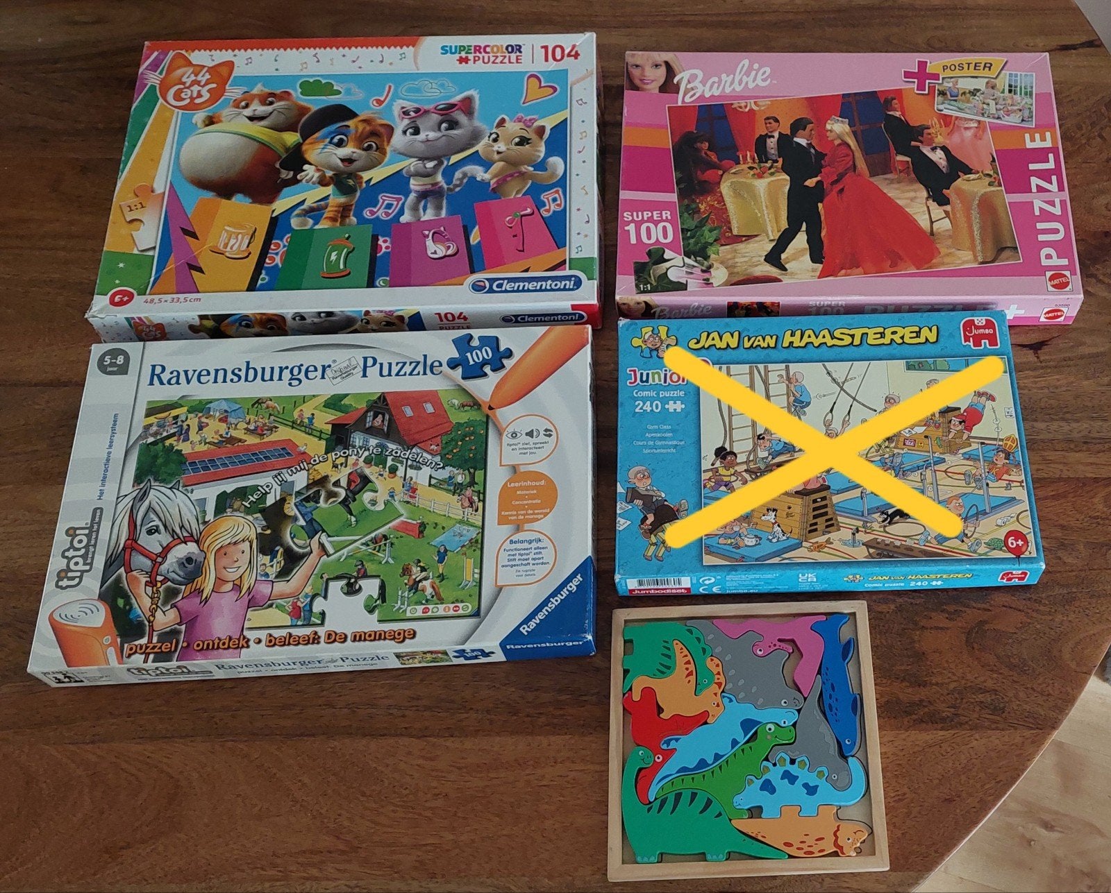 Puzzels: o.a. Barbie, TipToi, Dino, Ophalen of Verzenden, Zo goed als nieuw