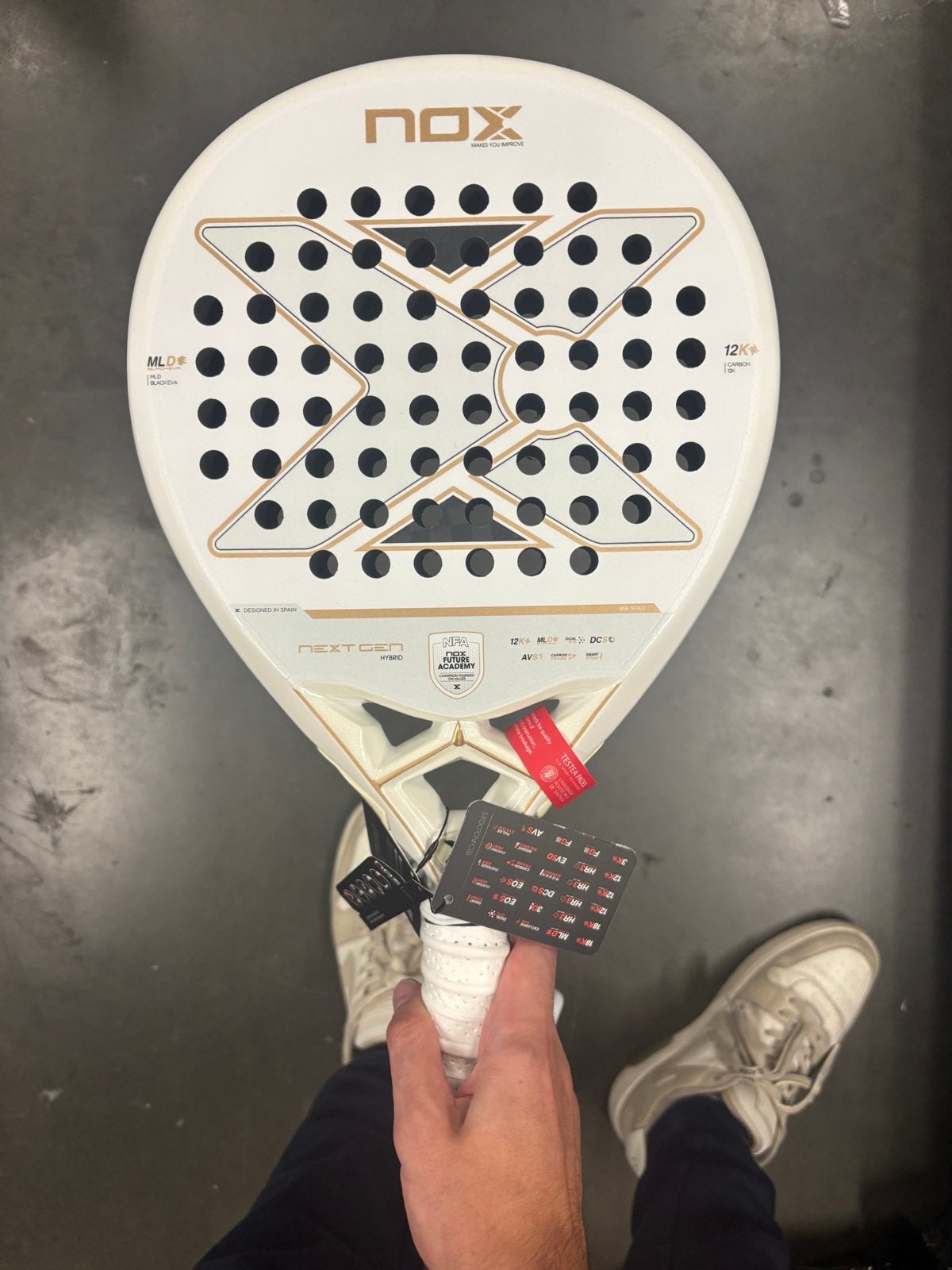 Nox Nextgen Hybrid Padelracket - Topkwaliteit, Sport en Fitness, Ophalen of Verzenden, Nieuw, Padelracket