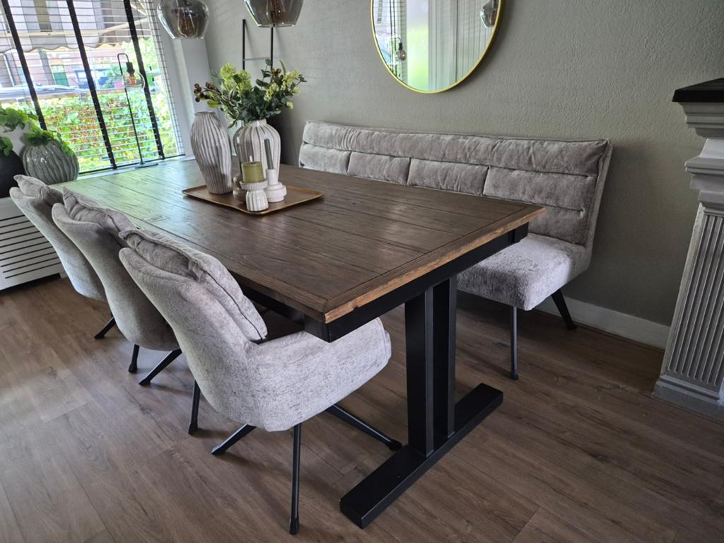 Riviera maison eettafel, Gebruikt, Teakhout, 200 cm of meer, Vijf personen of meer