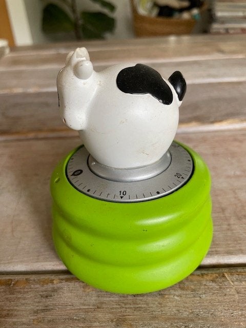 Moderne kookwekker mintgroen. Koe koetje. Zo goed als nieuw., Ophalen, Kunststof, Zo goed als nieuw, Groen