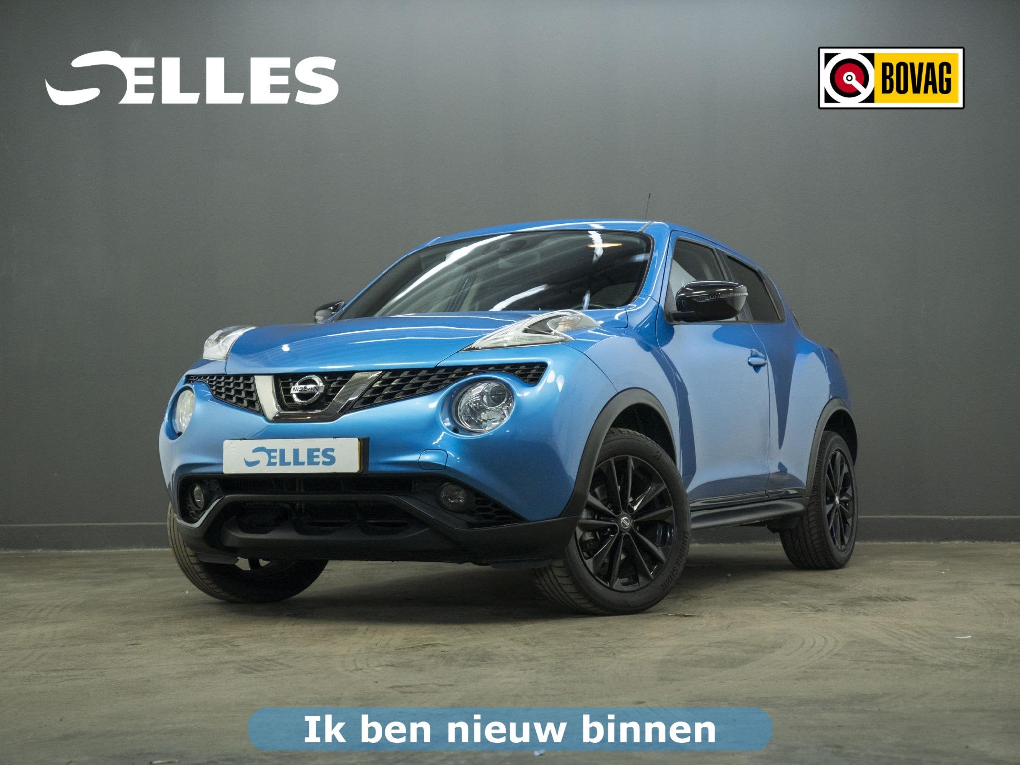Nissan Juke 1.2 DIG-T N-Connecta | Bose Audio | Black Packag, Auto's, Voorwielaandrijving, 639 kg, Stof, Blauw