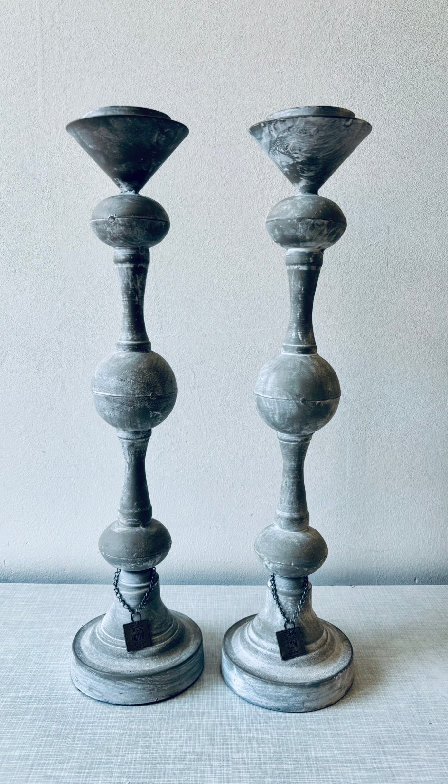 Rivièra Maison 2 x hoge kandelaar 52 cm hoog, Ophalen of Verzenden, Zo goed als nieuw, Kandelaar, Rivièra Maison