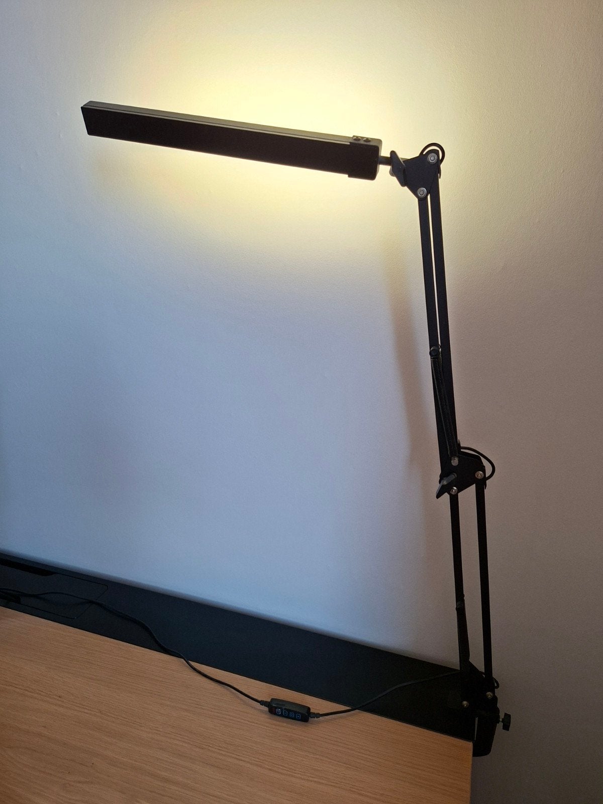 Flexibele bureaulamp met klem en dimbaar, Overige merken, Zwart, Met schakelaar, Zo goed als nieuw