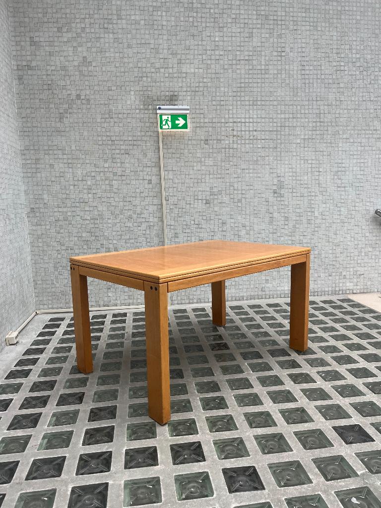 vintage houten tafel, Ophalen, Overige materialen, Gebruikt, 100 tot 150 cm