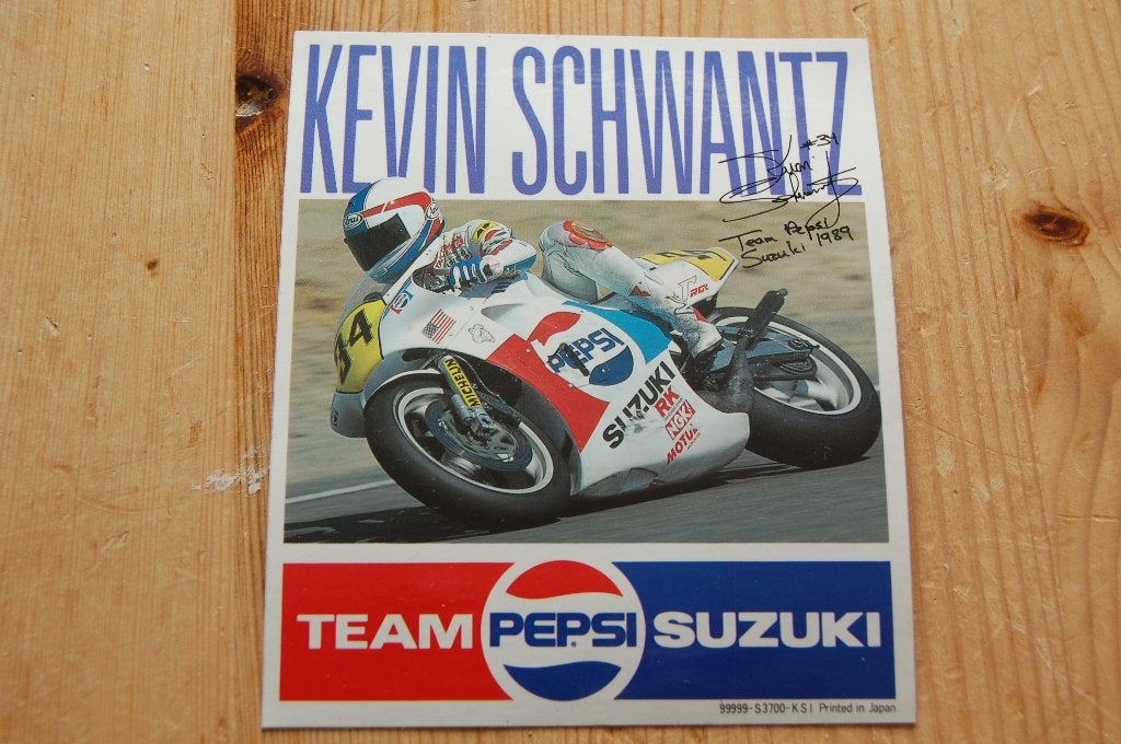 Suzuki Team Pepsi 1983 Kevin Schwantz, Ophalen of Verzenden, Suzuki
