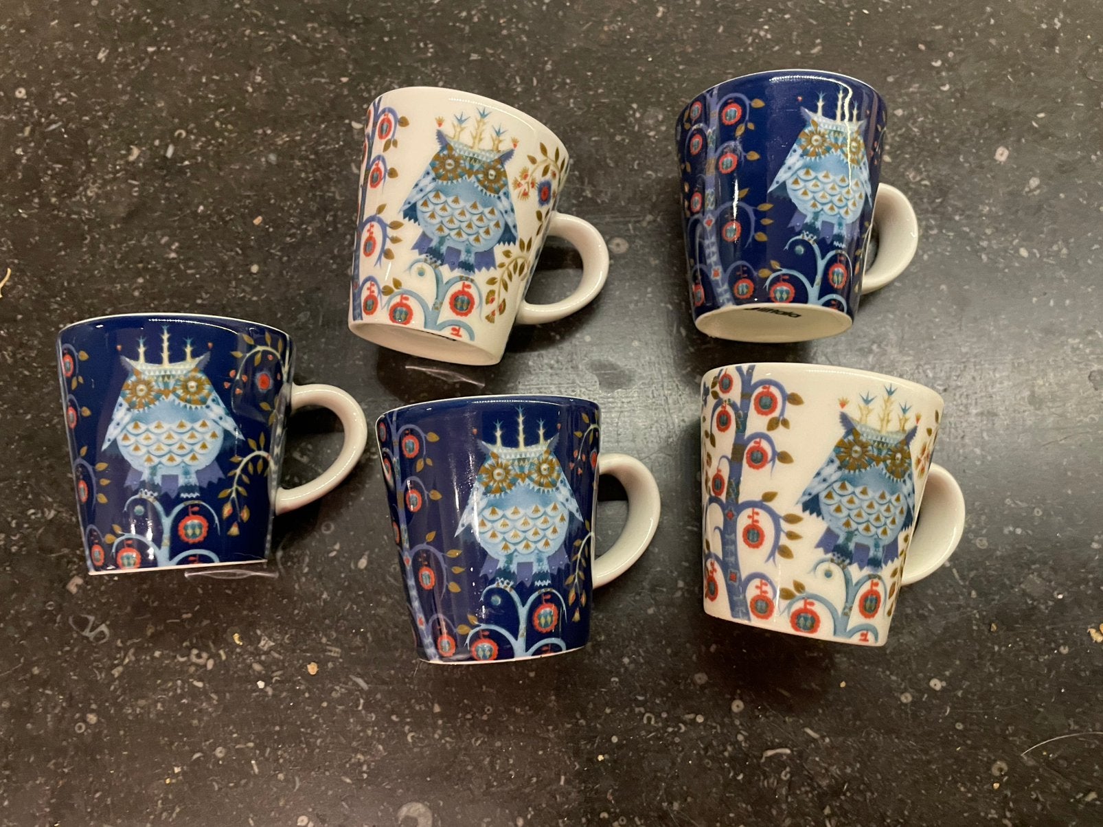 5 Iittala Taika espressokopjes 0,1L – Klaus Haapaniemi, Ophalen of Verzenden, Zo goed als nieuw, Modern, Kop(pen) en/of Schotel(s)