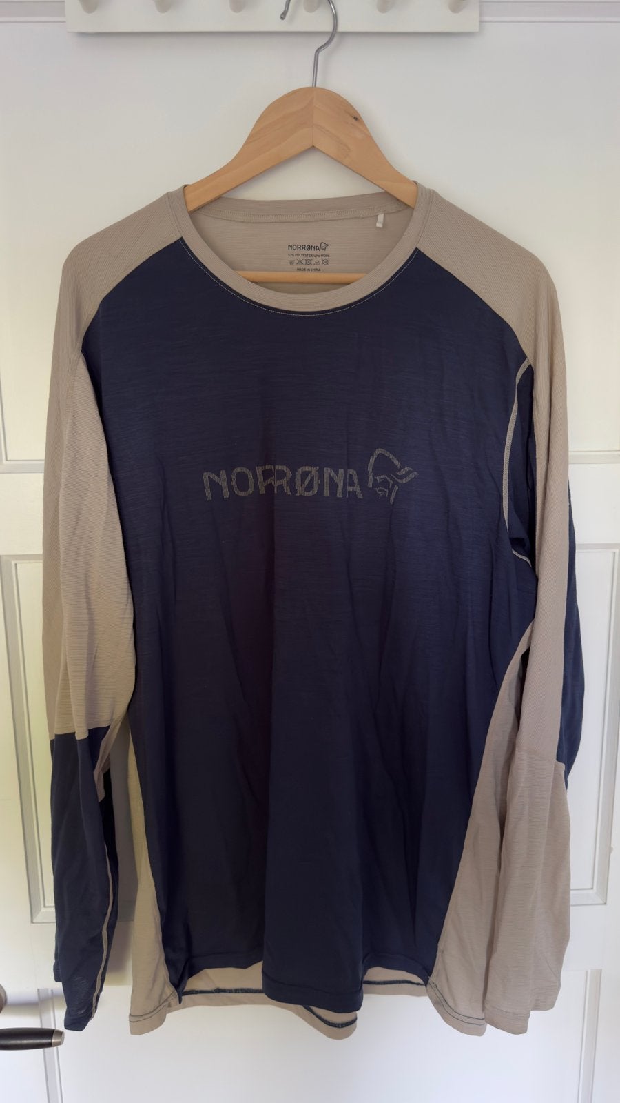 Norrona Falketind Equaliser LS merino blend maat L maat XL, Ophalen of Verzenden, Zo goed als nieuw, Maat 56/58 (XL), Blauw
