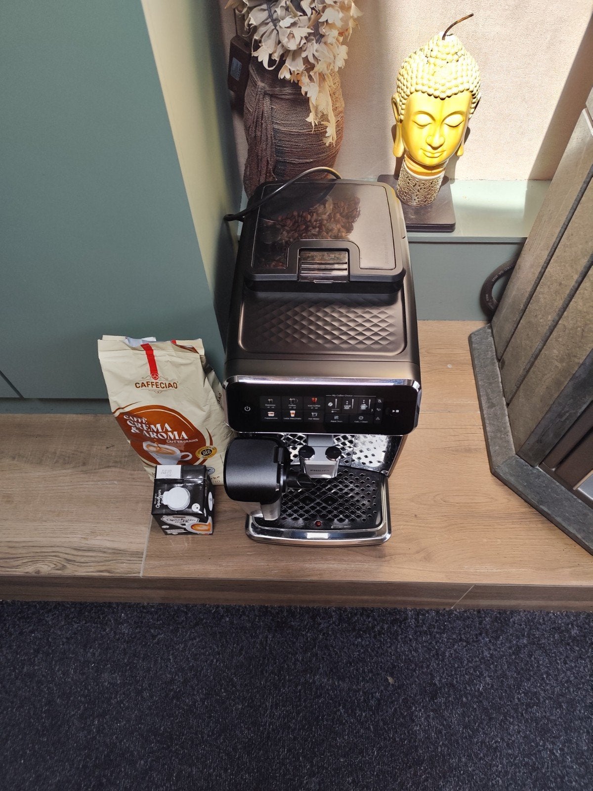 Philips Volautomatische Espressomachine - Zo goed als nieuw, Ophalen, Afneembaar waterreservoir, 10 kopjes of meer, Koffiemachine