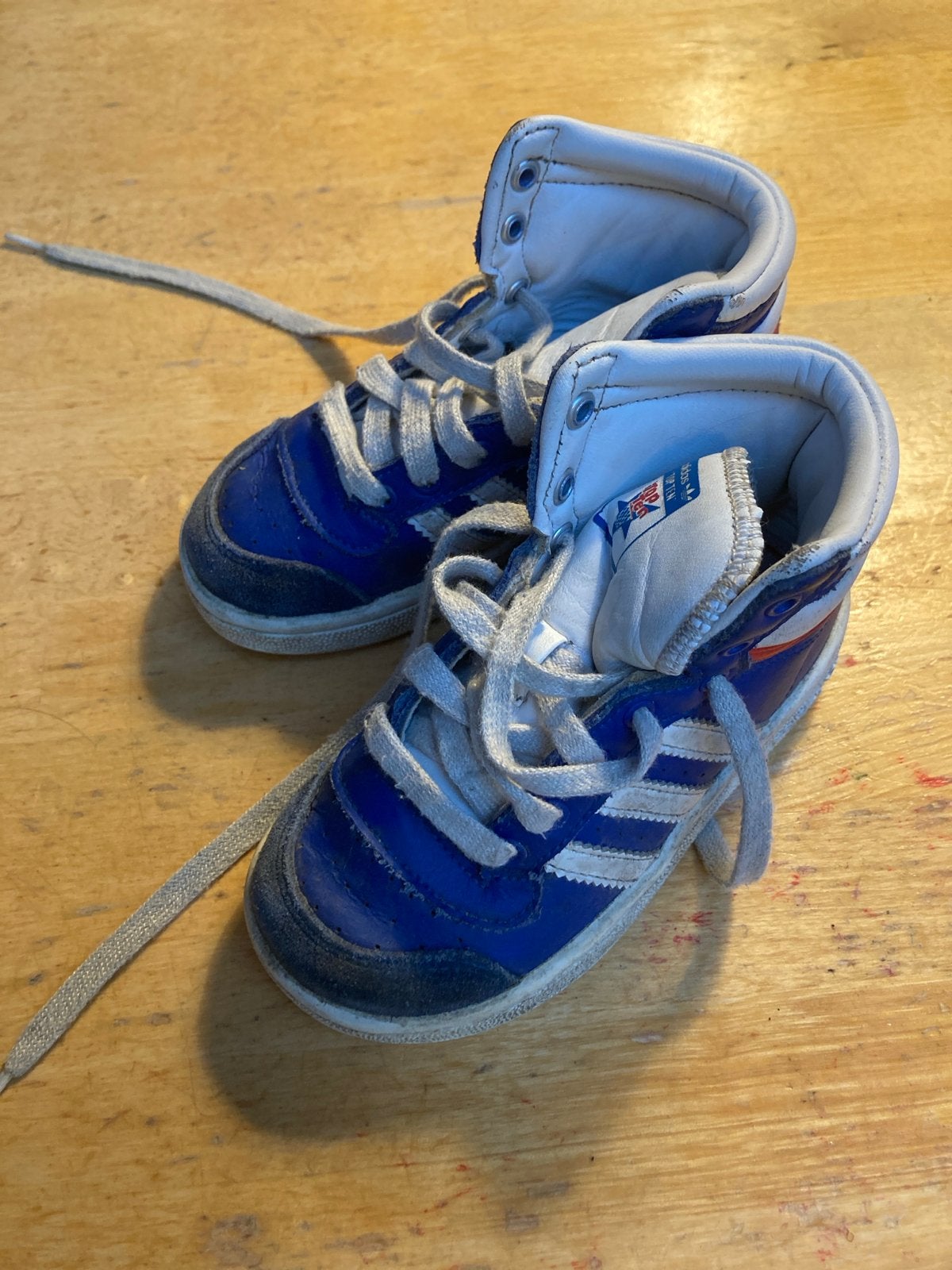Adidas sneakers maat 24 - Blauw/Wit, Ophalen of Verzenden, Gebruikt, Jongen of Meisje, Sportschoenen