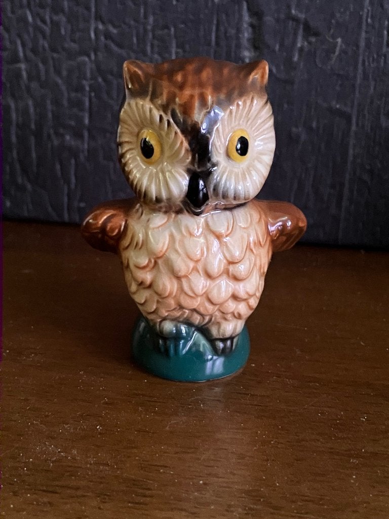 Vintage Uil Beeldje - Keramiek Decoratie, Verzenden, Gebruikt, Dier