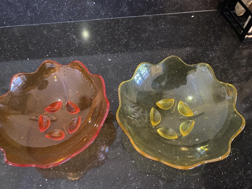 Schaaltjes Tupperware 2 stuks, Ophalen of Verzenden, Zo goed als nieuw, Oranje, Schaal