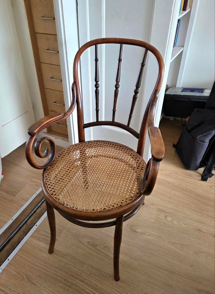 Thonet stoel, bentwood, josef hoffman, antiek, Ophalen, Bruin, Hout, Eén