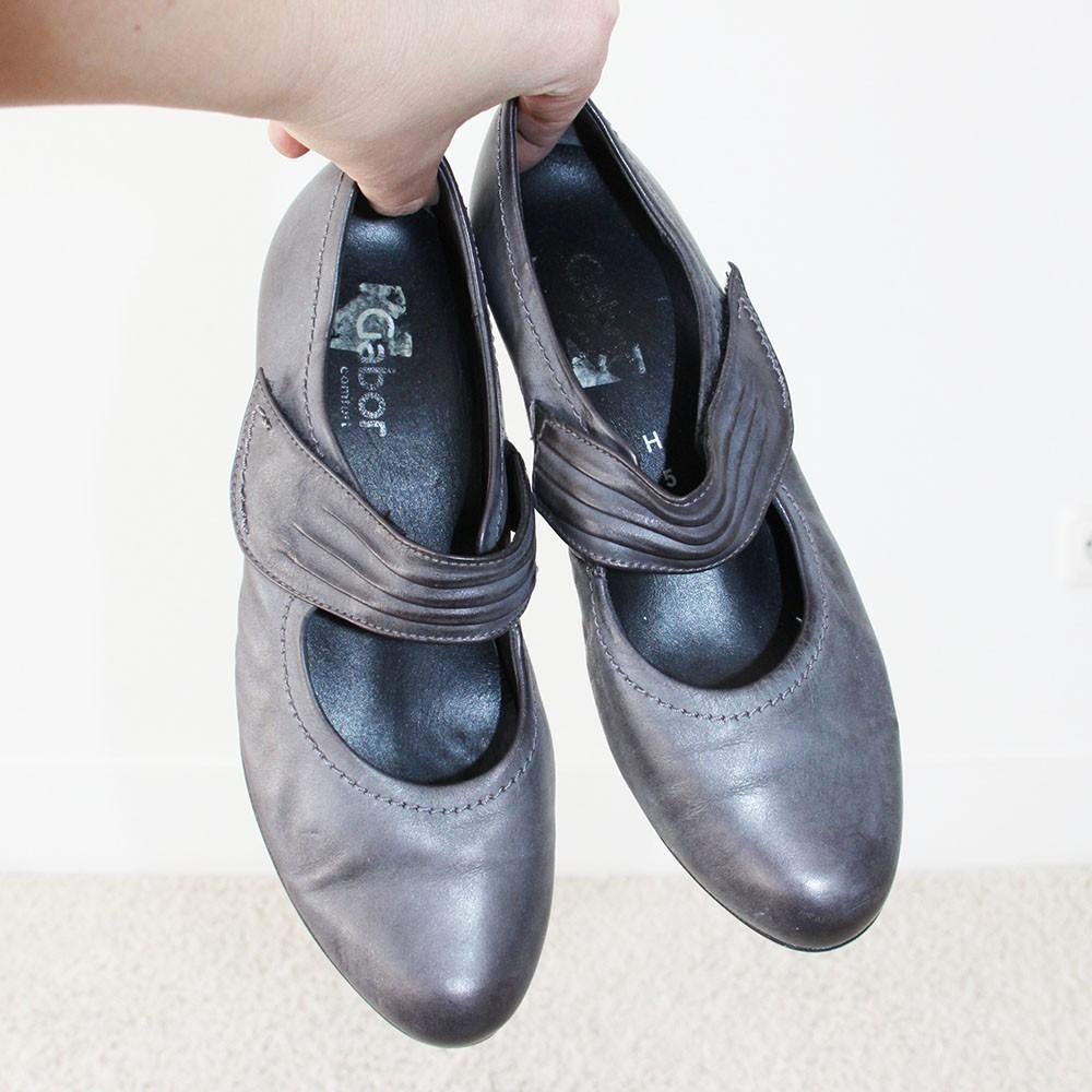 Mooie Leren Gabor Schoenen - s7 (Maat 5H/38) € 40,-, Overige kleuren, Overige typen, Gabor, Ophalen of Verzenden