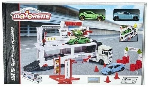 MAN TGX Porsche Experience + 2 cars - 1:64 - Majorette, Auto, Frankrijk, Nieuw, Ophalen of Verzenden