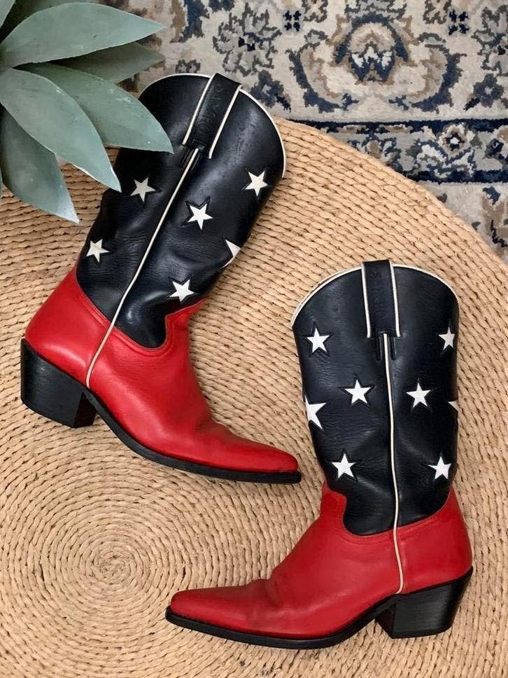 Sancho cowboylaarzen 38 western boots bohemian laarzen, Kleding | Dames, Schoenen, Niet ingevuld, Hoge laarzen, Niet ingevuld