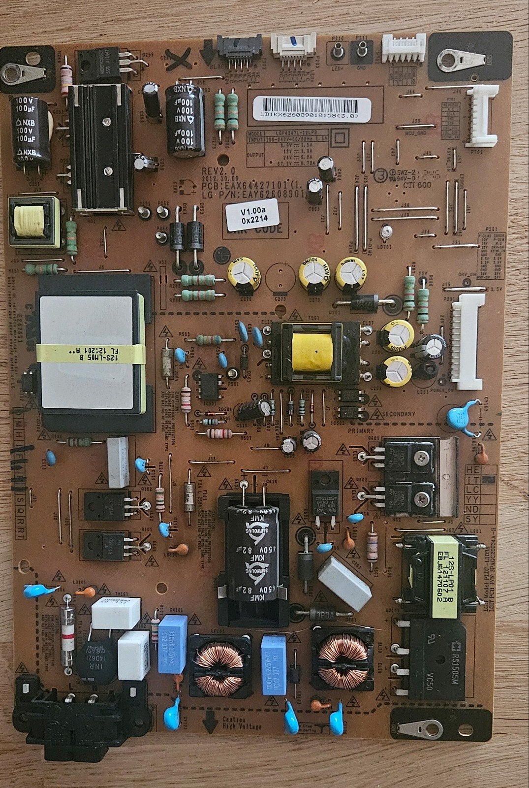 LG voeding-printplaat, Ophalen of Verzenden, Gebruikt