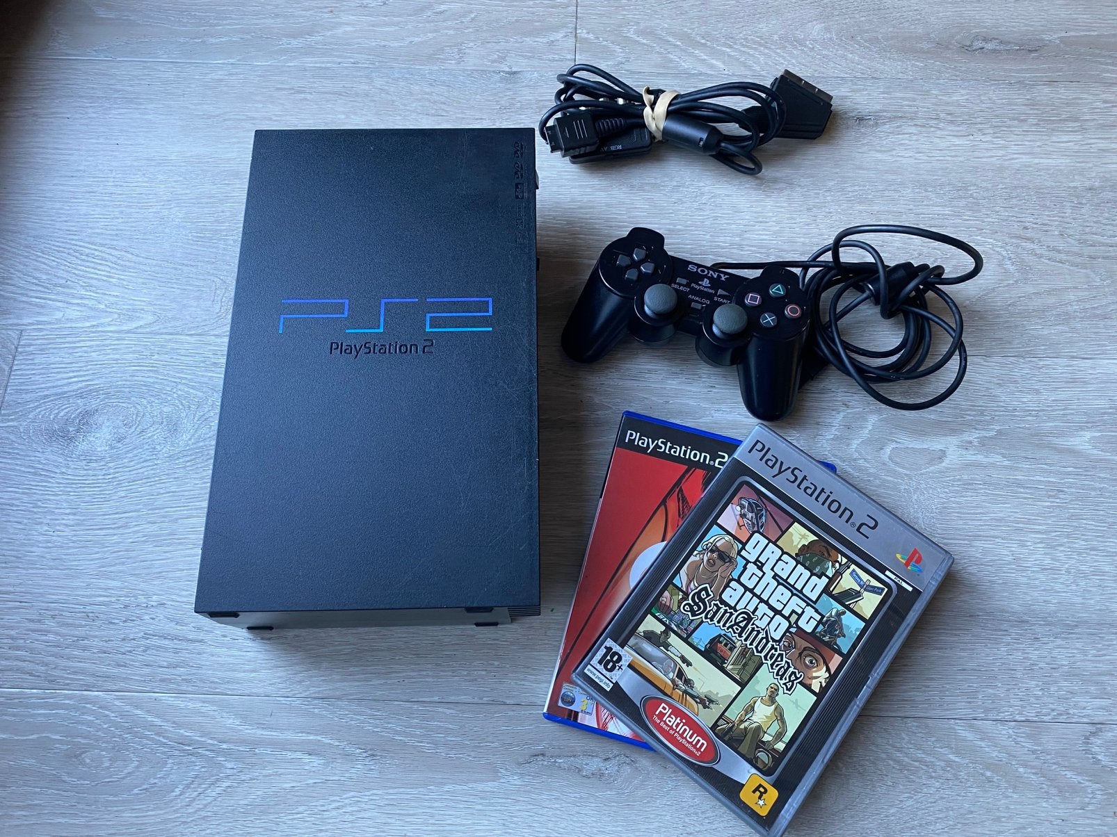 Playstation 2 Fat, Ophalen of Verzenden, Gebruikt, Met 1 controller