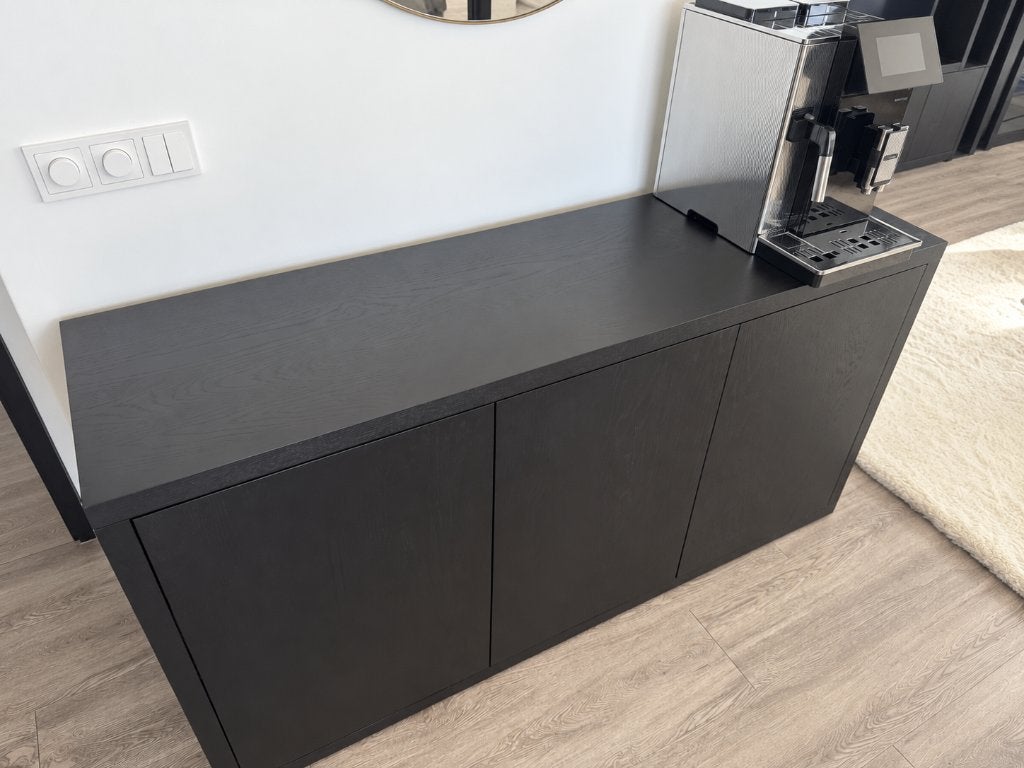 Goossens Dressoir Barcelona (3 deurs), Huis en Inrichting, Ophalen, Met deur(en), 150 tot 200 cm, Eikenhout