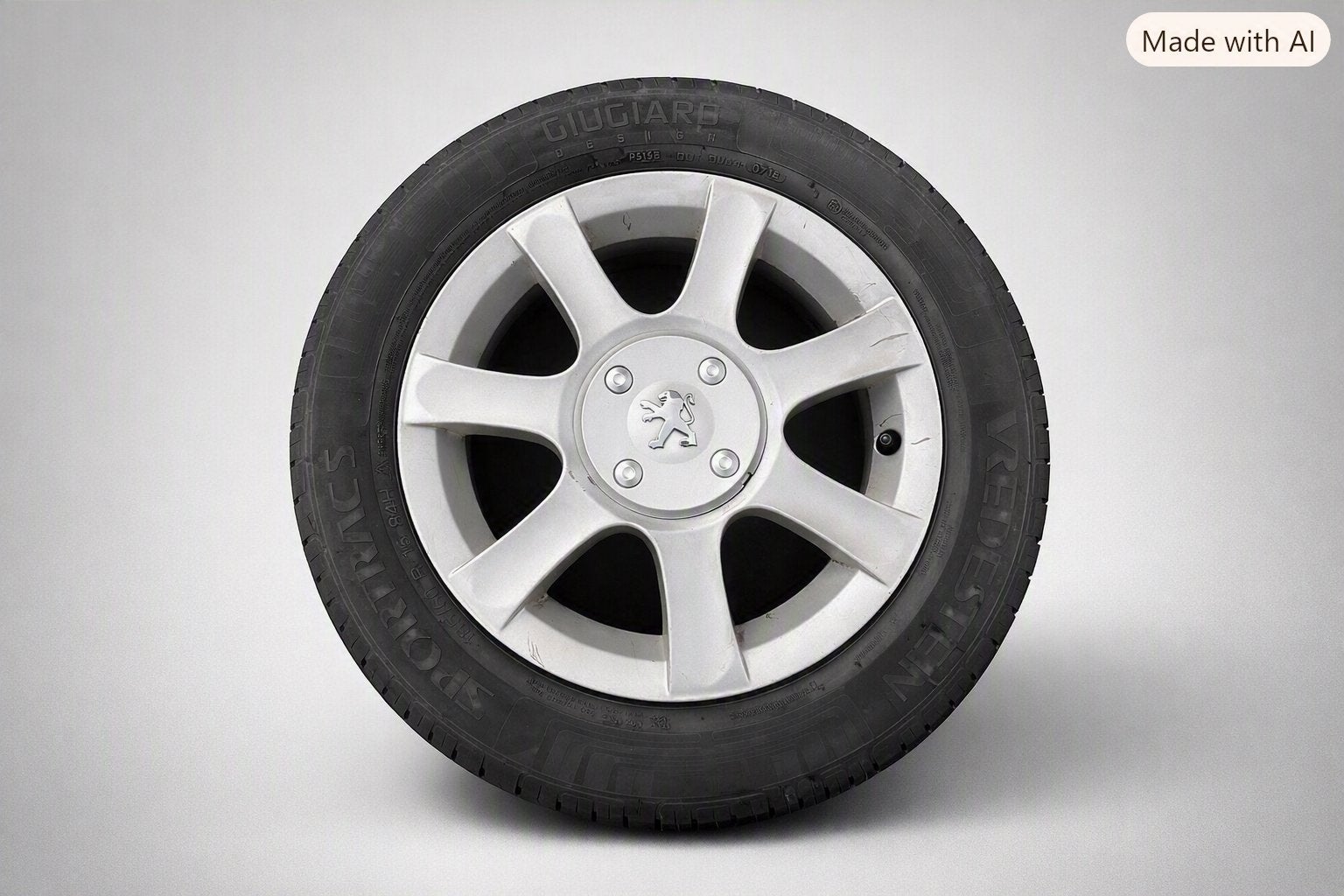 Peugeot 15 inch lichtmetalen velgen – 4108 – met banden, Ophalen, Gebruikt, 15 inch, Banden en Velgen