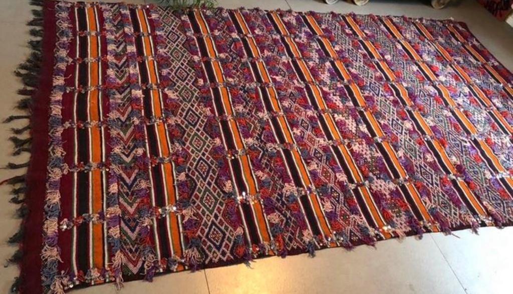 Vintage Handgeweven Berber Tapijt, Gebruikt, 150 tot 200 cm, 200 cm of meer, Ophalen of Verzenden