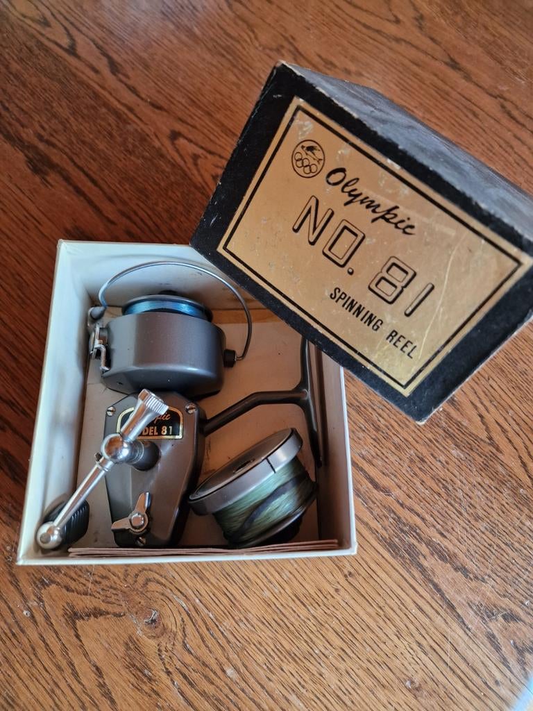 Vintage Olympic No. 81 Spinning Reel - Zo goed als nieuw, Watersport en Boten, Ophalen of Verzenden