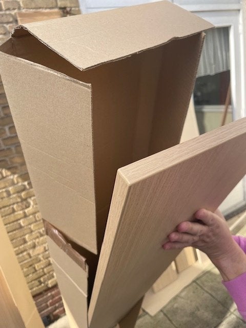 5 Rondom Gefineerde Luxe Meubelpanelen, Doe-het-zelf en Verbouw, Hout en Planken, Ophalen, Minder dan 25 mm, Overige typen, Zo goed als nieuw