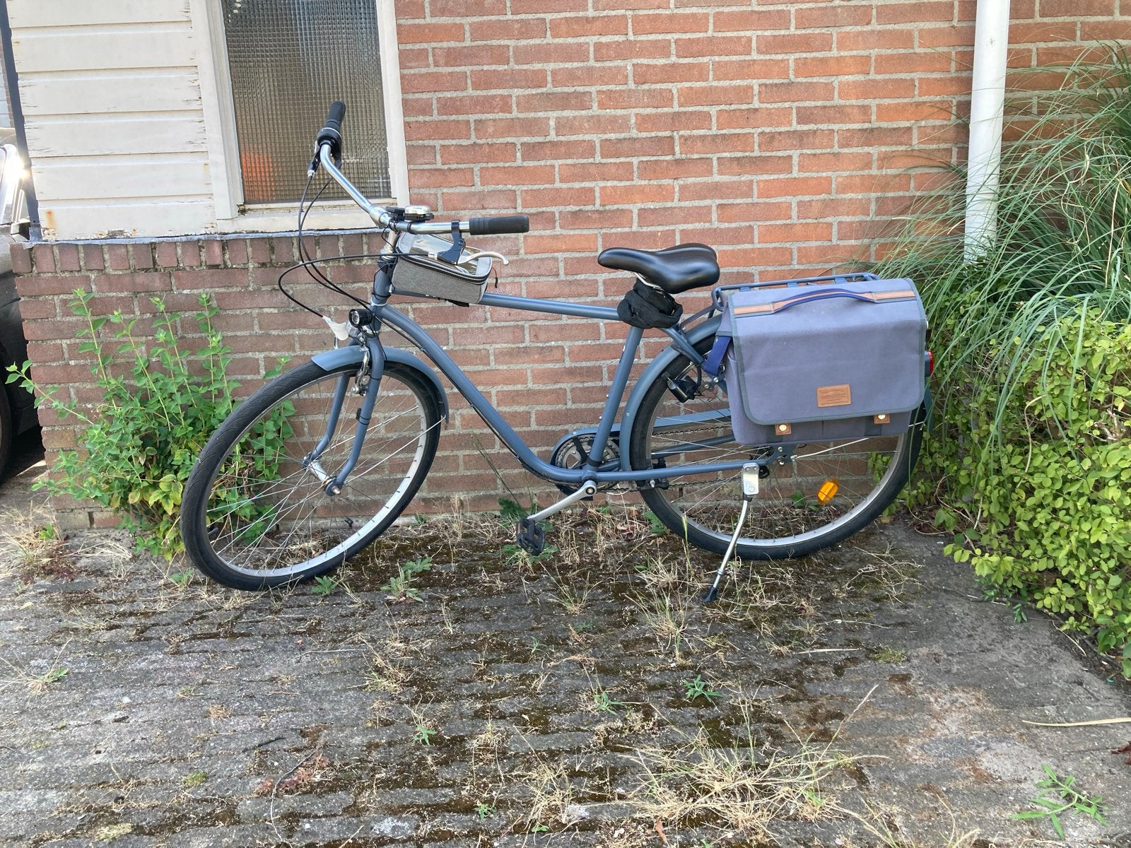 ELOPS 120 2023 Stadsfiets met fietstassen en mandje, Velgrem, Versnellingen, Ophalen, Overige merken