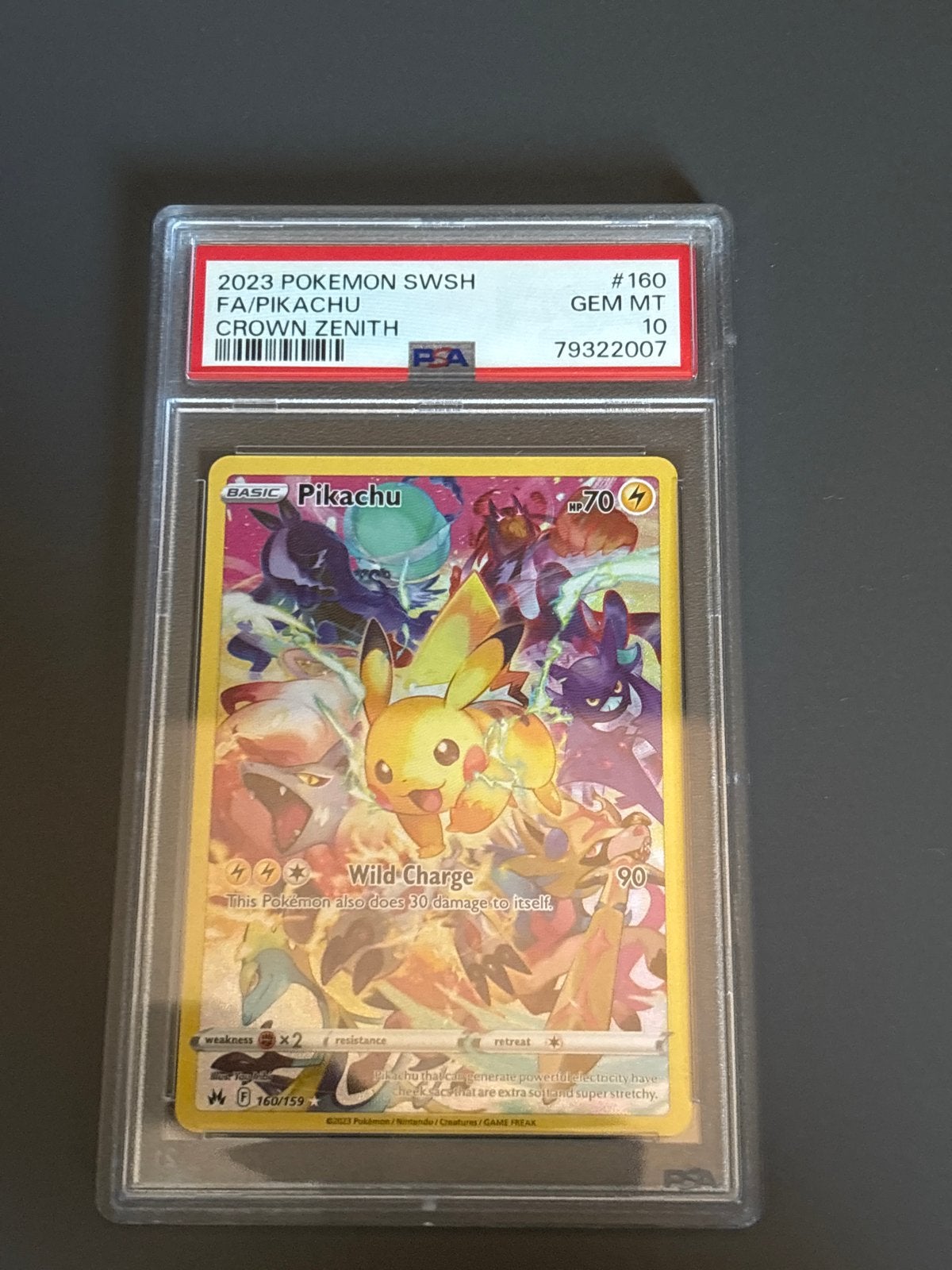 Pikachu VMAX Crown Zenith PSA 10, Ophalen of Verzenden, Nieuw, Losse kaart, Foil