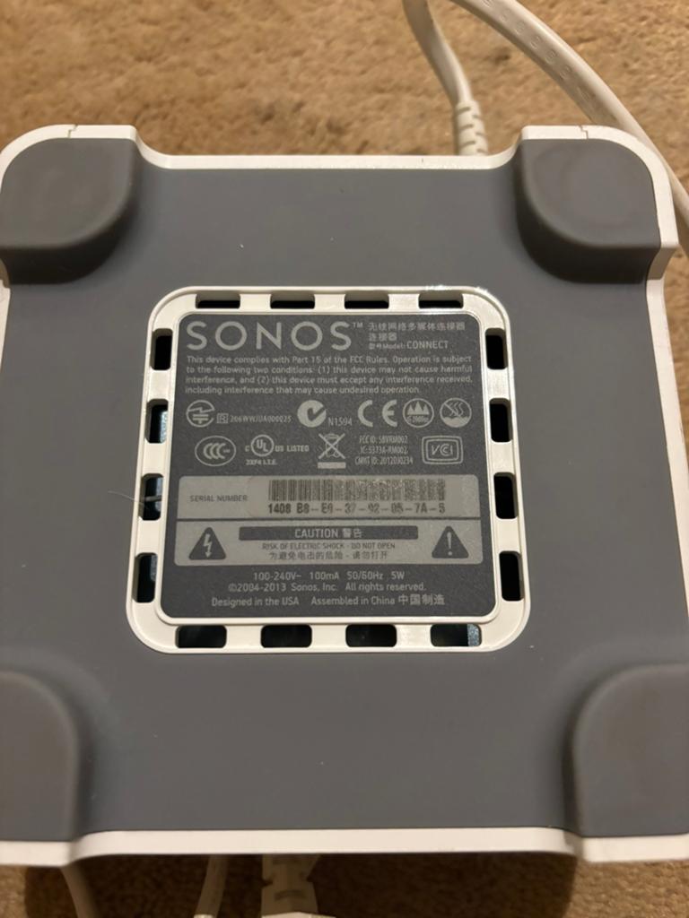 Sonos Connect S1 (Gen 1) – draadloze muziekstreamer, Ophalen of Verzenden