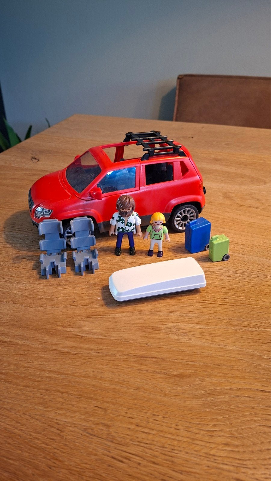 Playmobil 5436 gezinswagen met dakkoffer (complete set), Ophalen of Verzenden, Zo goed als nieuw