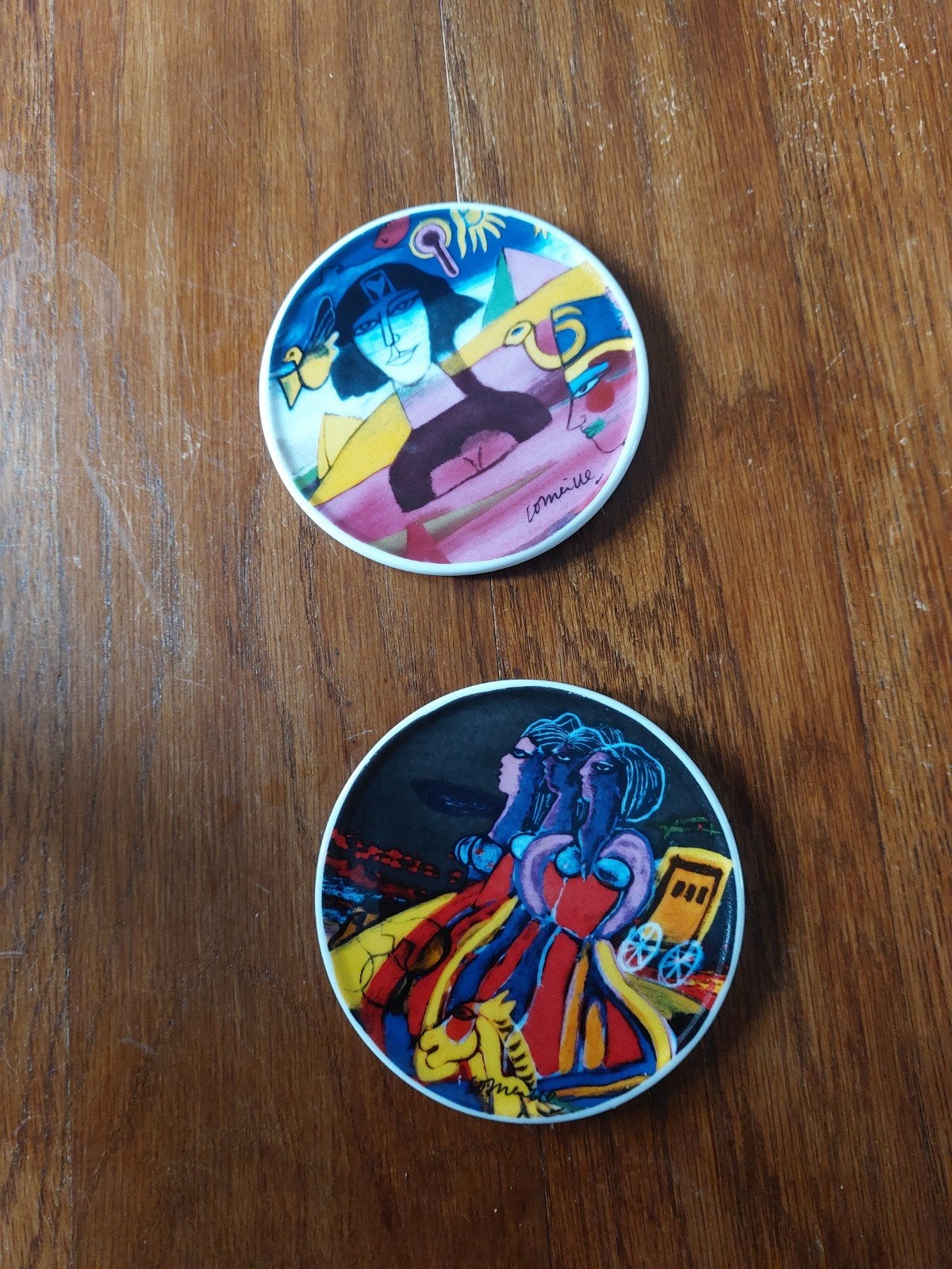 Set van 2 decoratieve onderzetters met kunstprint, Ophalen of Verzenden