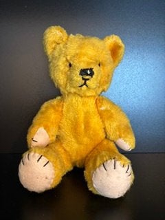 vintage teddybeer met beweegbare armen en benen, Verzamelen, Ophalen of Verzenden, Gebruikt, Stoffen beer, Overige merken