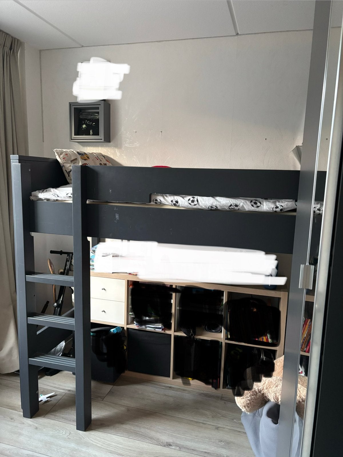 Half hoog slaper., Ophalen, Gebruikt, Eenpersoons, Halfhoogslaper
