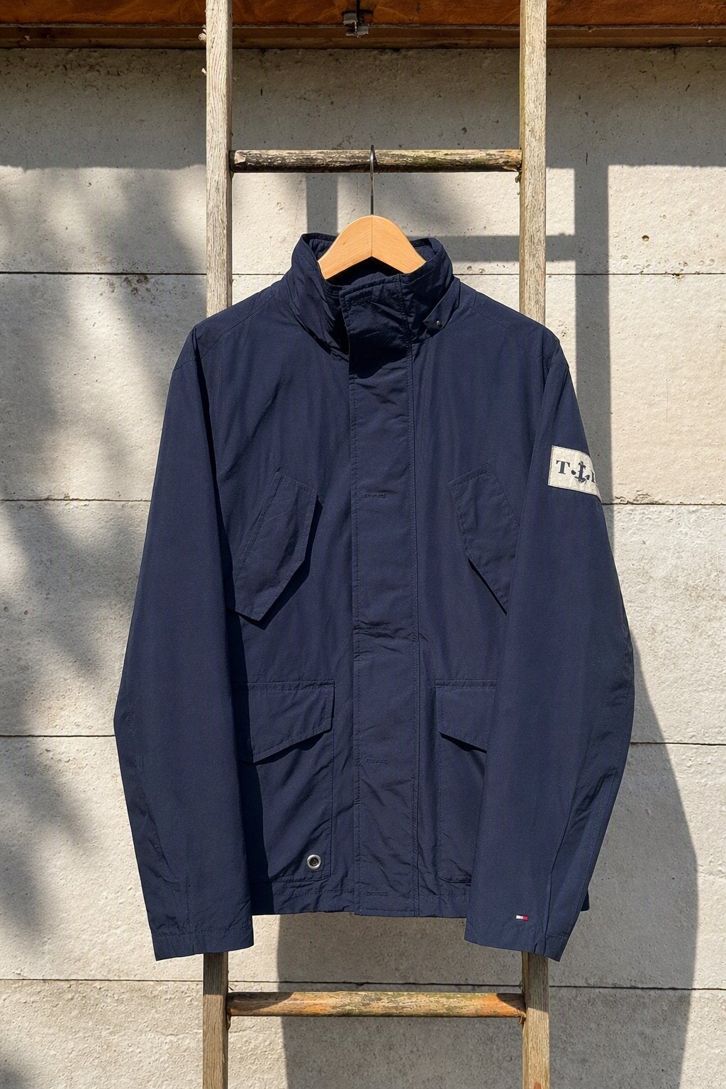 Tommy Hilfiger jas, zo goed als nieuw, Kleding | Heren, Verzenden, Zo goed als nieuw, Maat 52/54 (L), Blauw
