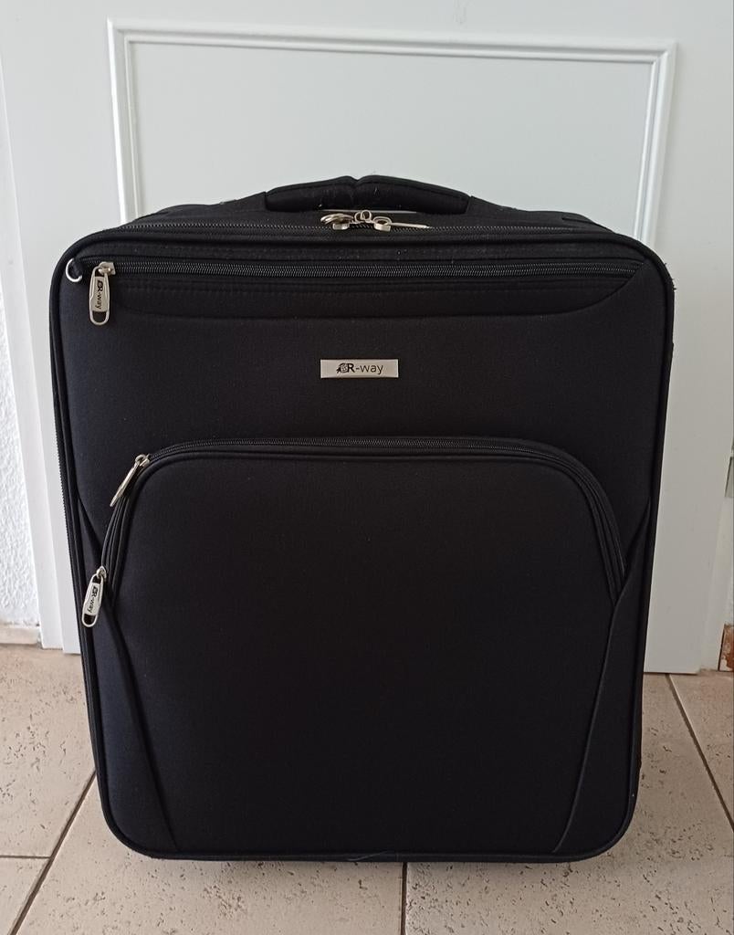 Zwarte Trolley - gebruikt, GRATIS af te halen, Ophalen, 40 tot 60 cm, Wieltjes, Gebruikt