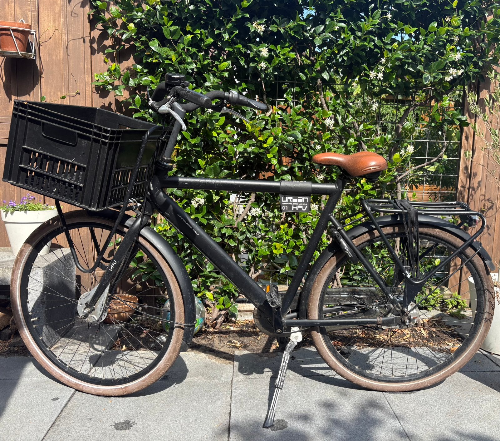 Cortina U4 transportfiets – 7 versnellingen – met krat, Fietsen en Brommers, Gebruikt, Versnellingen, 57 tot 61 cm, Trommelrem