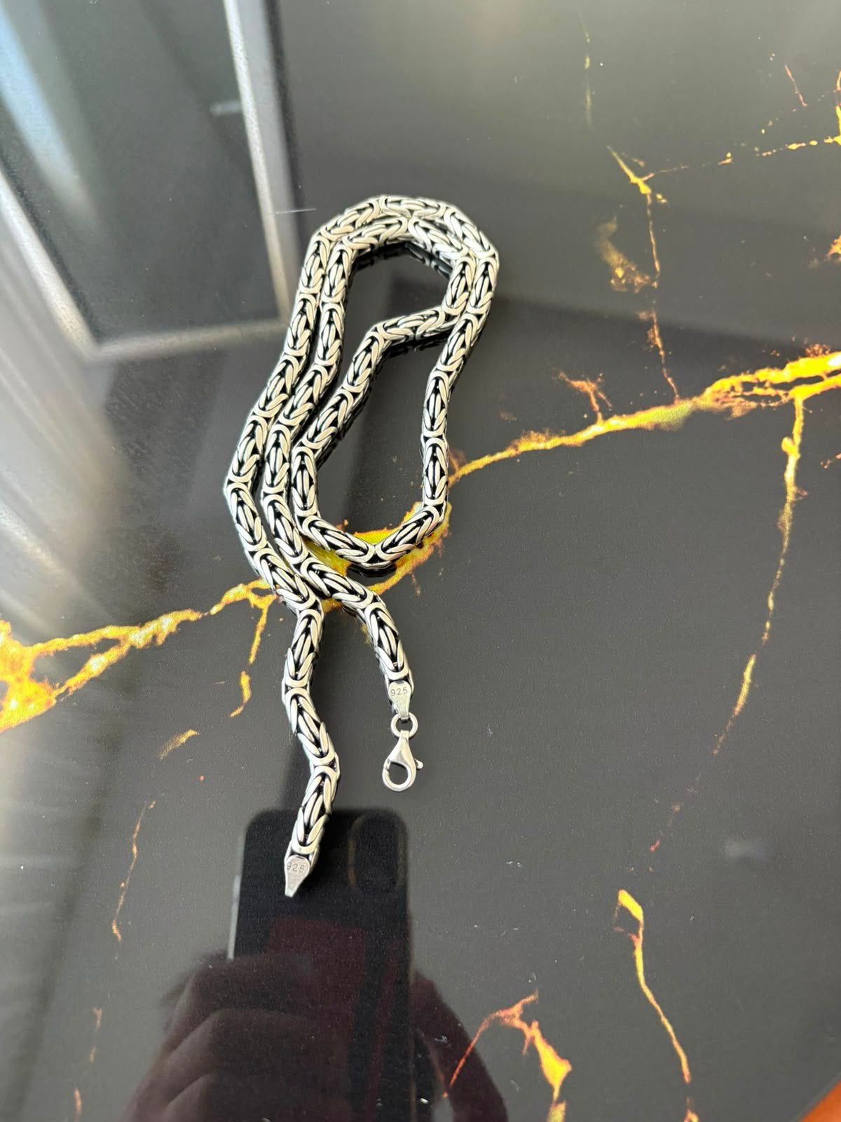 Zilver koningsketting rond 108gram 63cm, Sieraden, Tassen en Uiterlijk, Kettingen, Ophalen of Verzenden, Nieuw, Zilver, Zilver