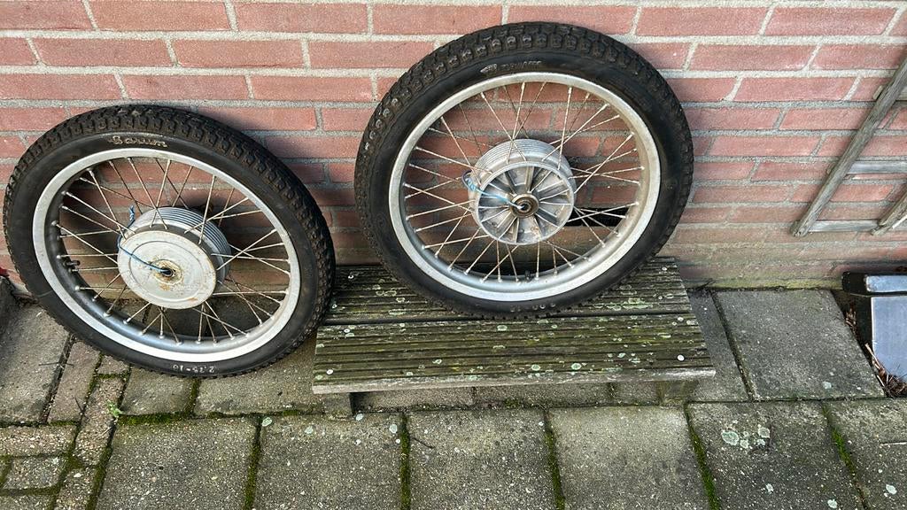 Voorwiel voor Jawa of CZ, 18 inch met band en trommel, Ophalen of Verzenden, Gebruikt