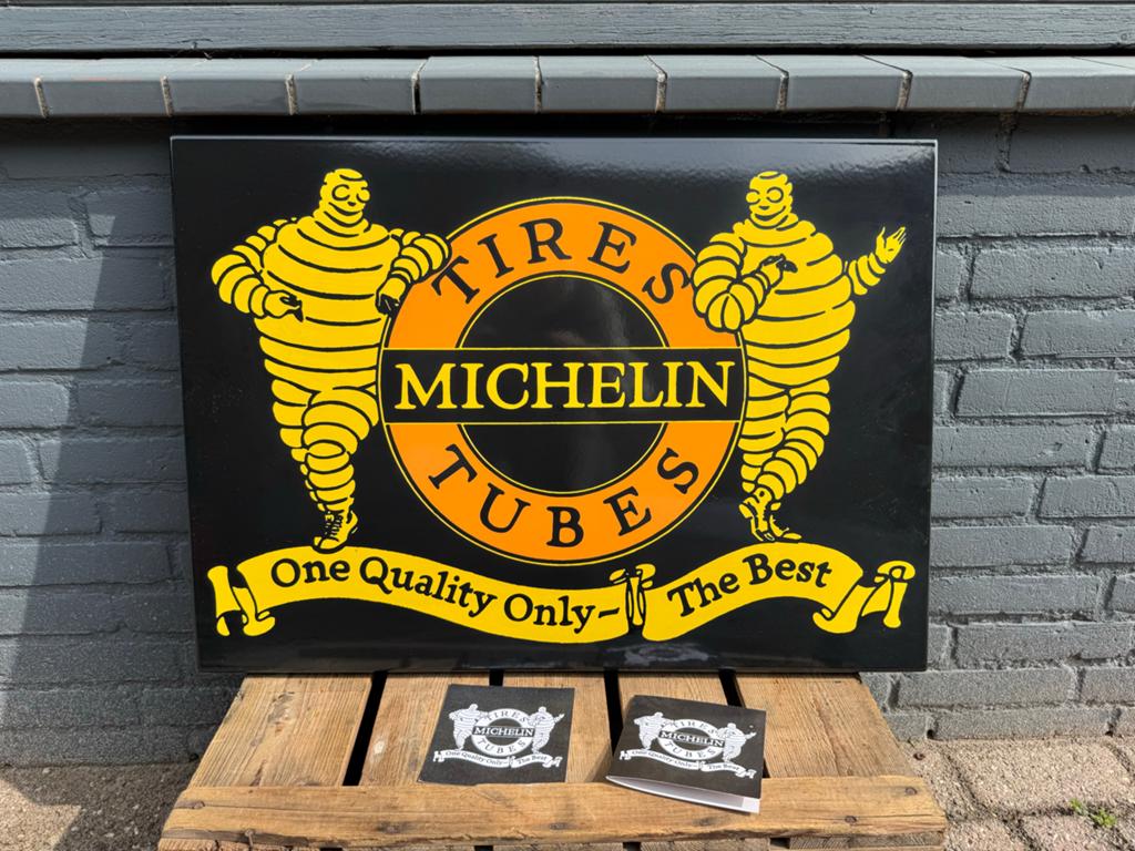 Michelin emaille Reclamebord - Limited Edition, Reclamebord, Gebruikt, ., Ophalen of Verzenden