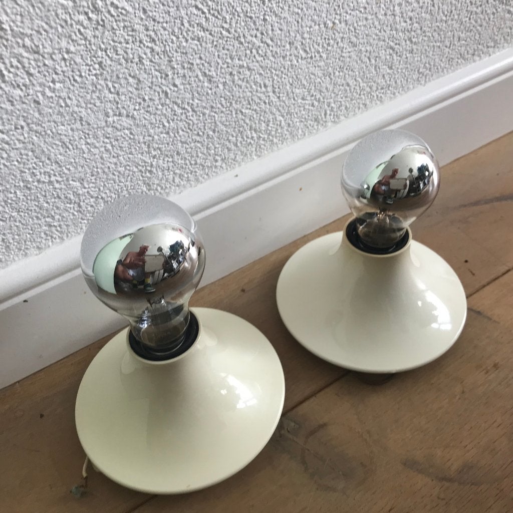 Set 2 Artemide Milano Teti lamp lampen vintage jaren 70, Ophalen, Gebruikt, Nvt, Nvt