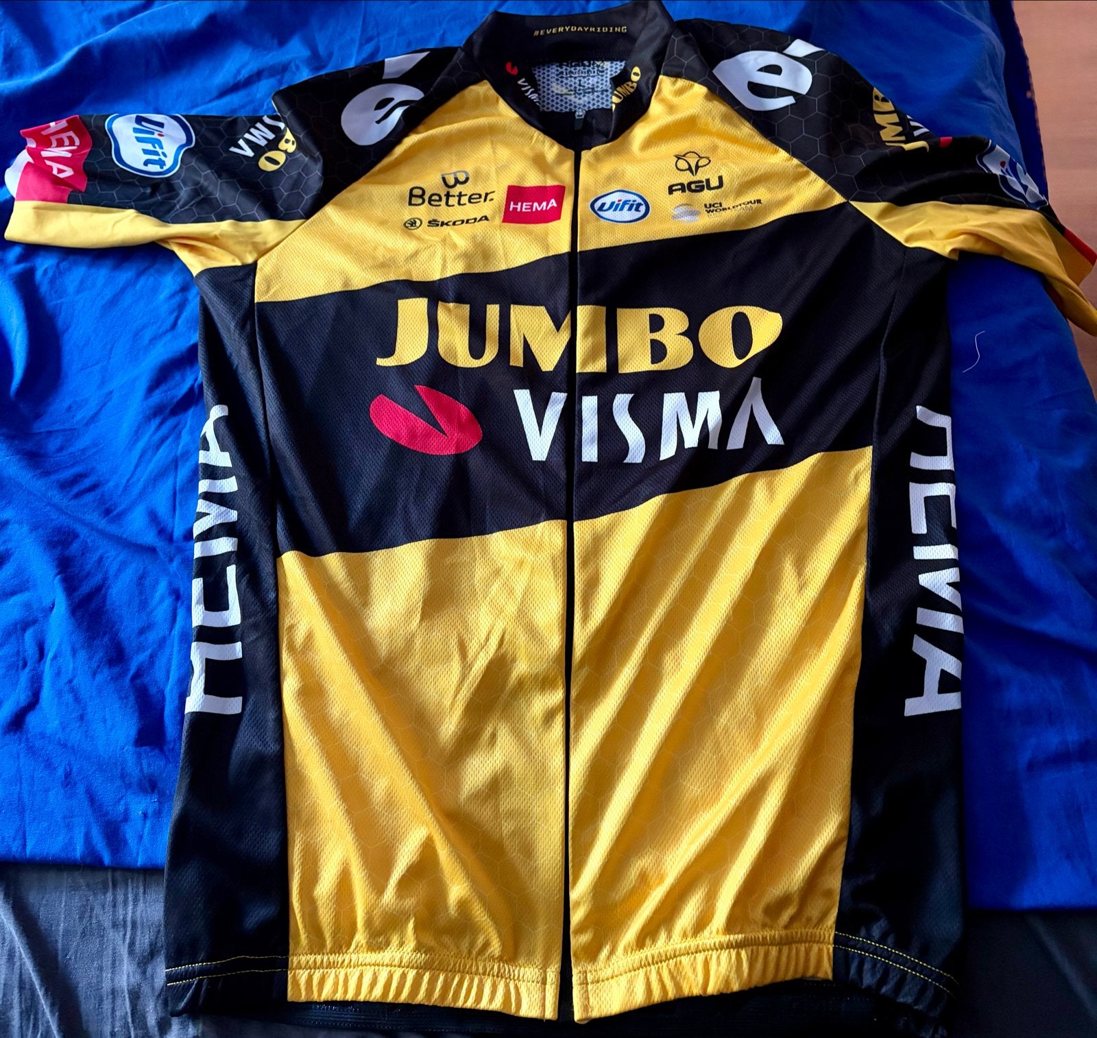 Jumbo Visma wielershirt - Maat L, Ophalen of Verzenden, Zo goed als nieuw, Helm