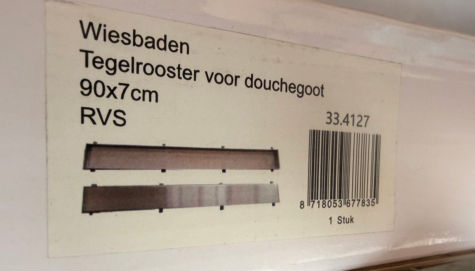 Wiesbaden tegelroosters meerdere maten. 70,90,100cm, Doe-het-zelf en Verbouw, Ophalen of Verzenden, Nieuw, Rvs, Douche