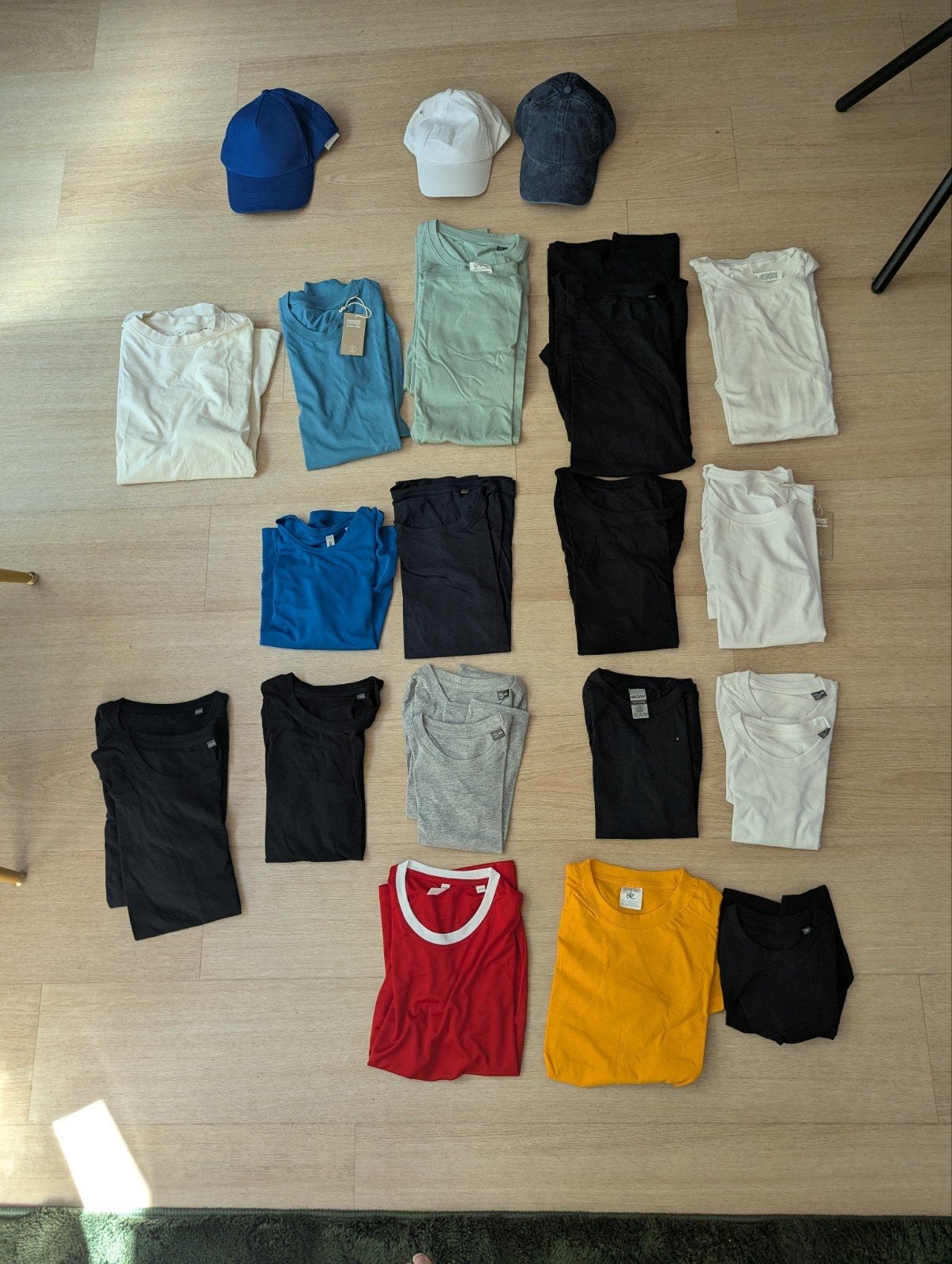 22x blanco Tshirts en 3x petten voor bedrukken (was 134 Euro, Gildan, Ophalen, Nieuw