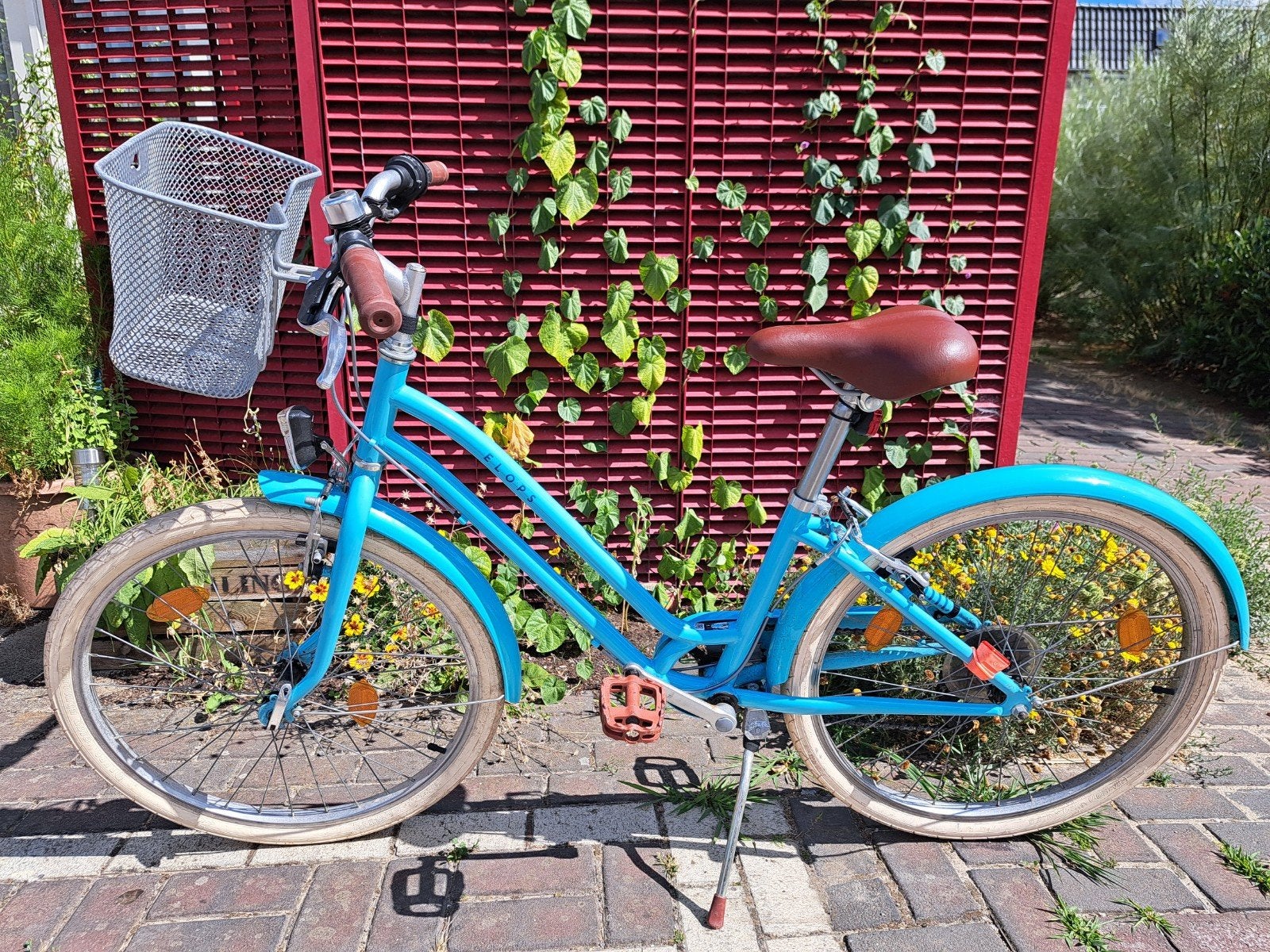 meisjesfiets 24 inch frozen-blauw met mandje, Ophalen, 24 inch, Versnellingen