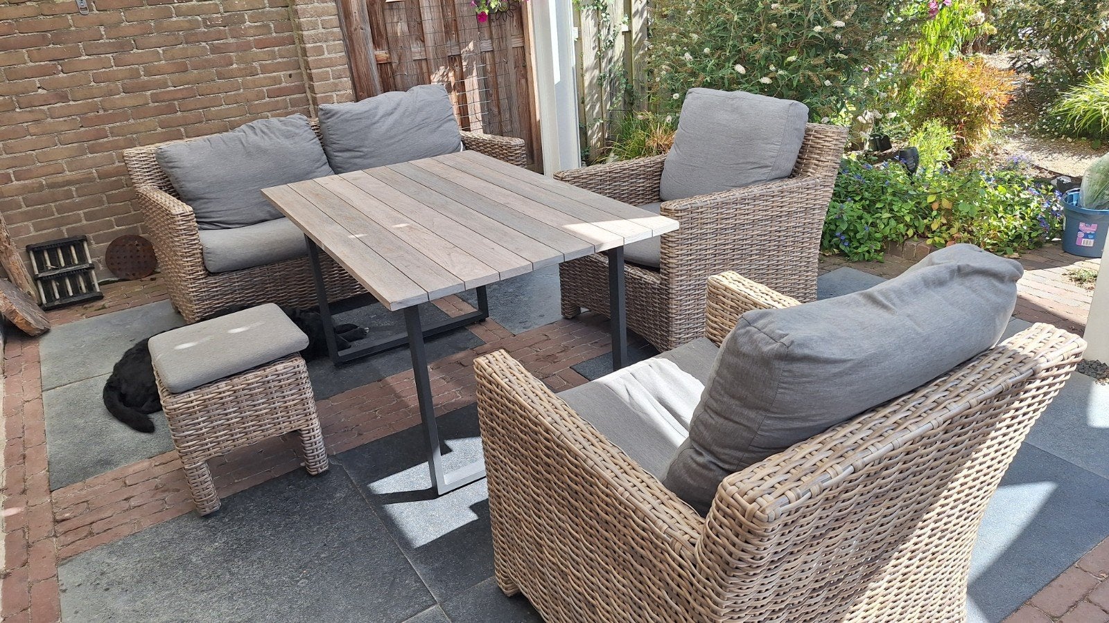 Tuinset / Loungseset merk 4SO, 5 delig met beschermhoes, Ophalen, Kunststof, Gebruikt, Loungeset