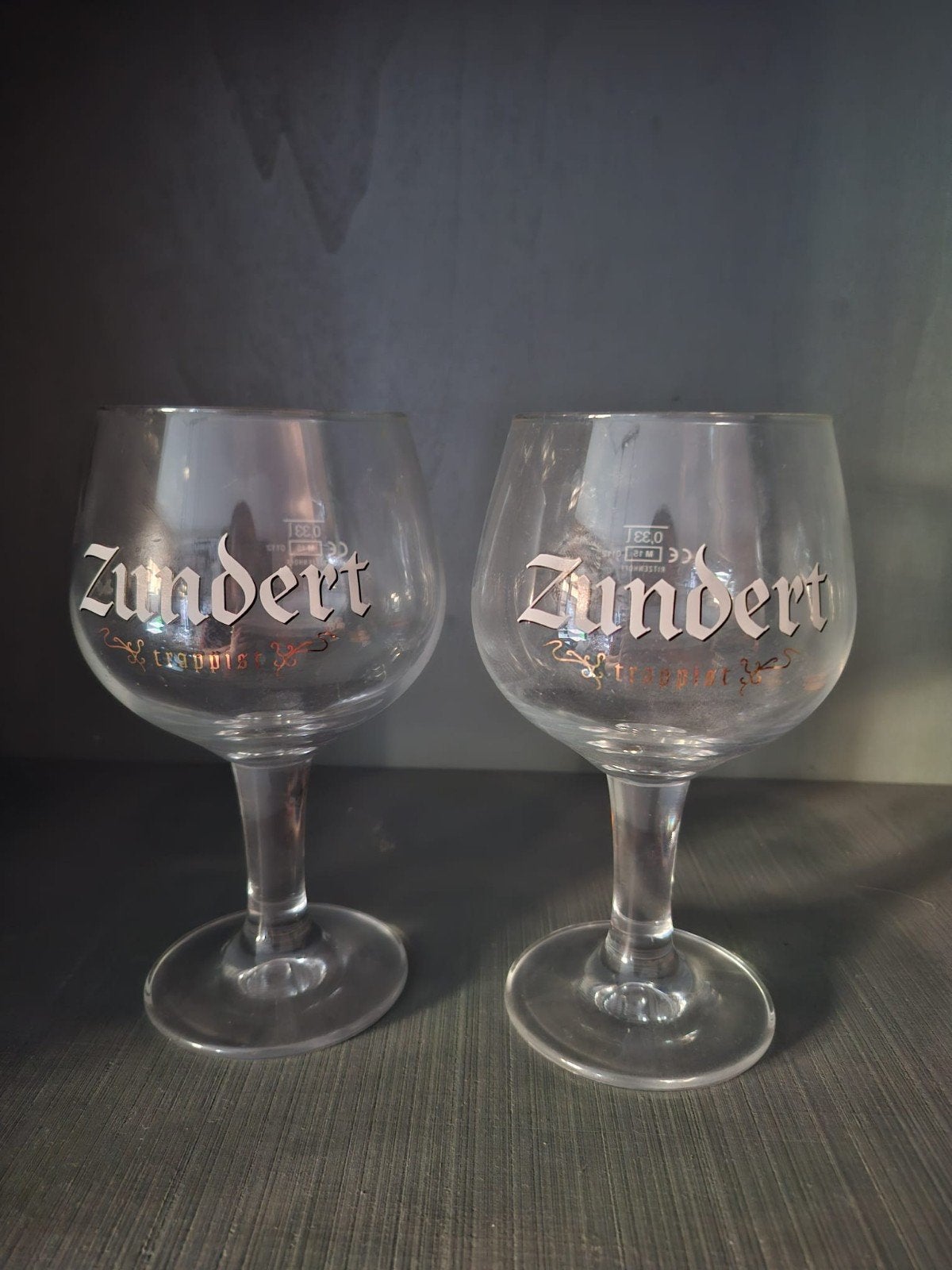 Zundert bierglazen (2 stuks), Ophalen of Verzenden, Zo goed als nieuw, Bierglas