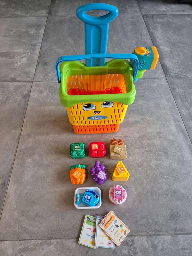 Vtech scan en leer winkelmandje, Kinderen en Baby's, Speelgoed | Vtech, Ophalen, Zo goed als nieuw