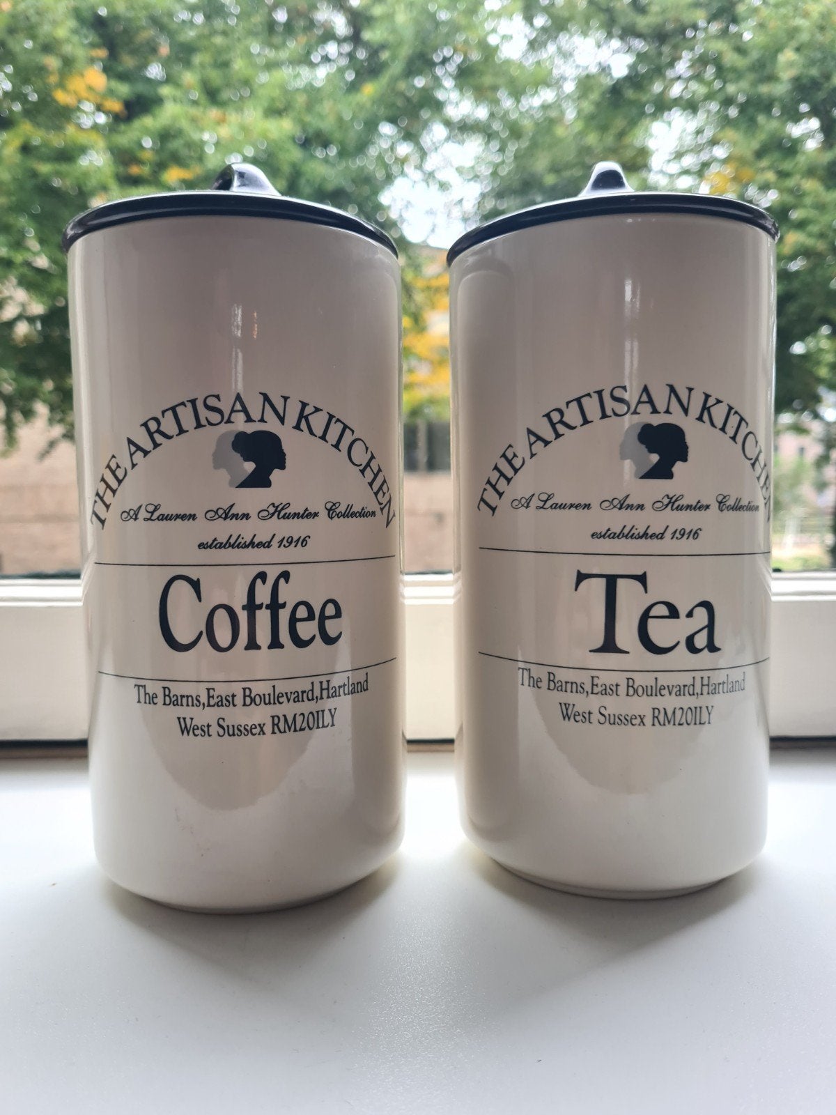 The Artisan Kitchen Koffie & Thee Voorraadpotten Set, Ophalen, Gebruikt, Voorraadpot, Steen/keramiek