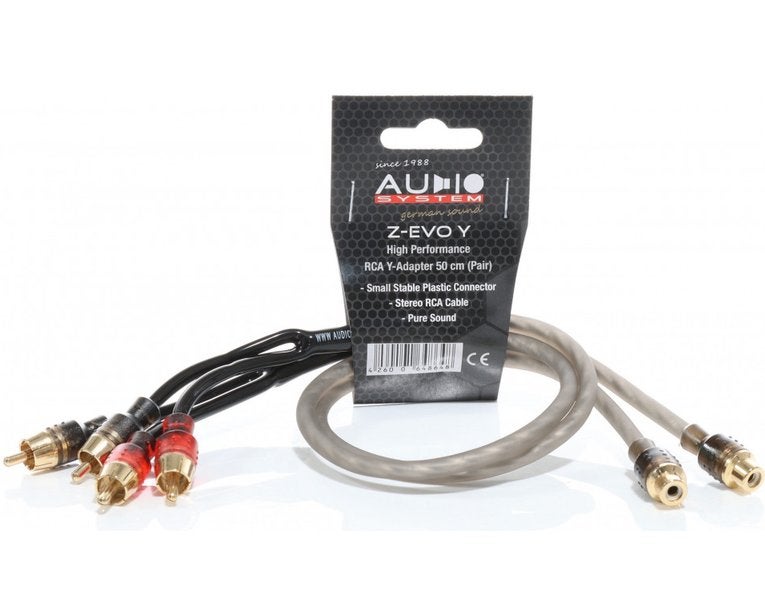 Audio System Z-EVO Y 0.5M Y Adapter / RCA / Tulp splitter, Info@optimount.nl, Nieuw, Ophalen of Verzenden, Anholtseweg 48A 7091 HB DINXPERLO