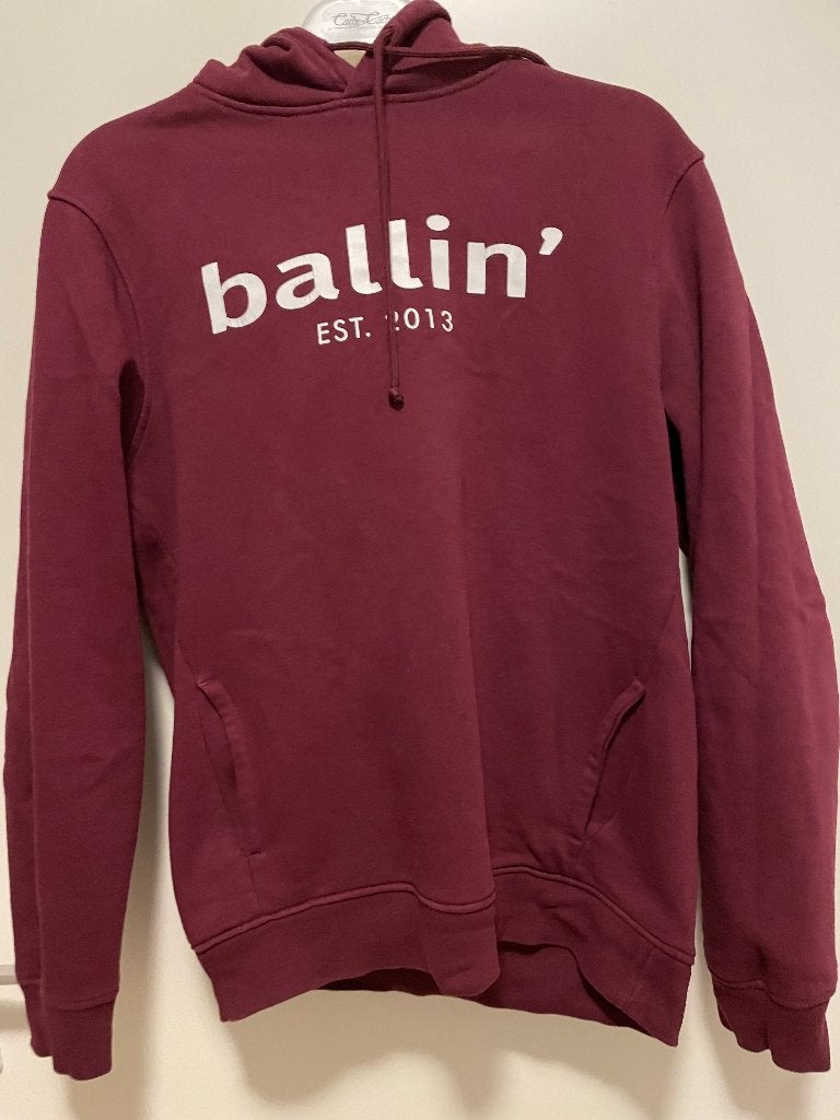 Hoodie bordeaux Ballin maat S, Ophalen of Verzenden, Zo goed als nieuw, Ballin, Rood
